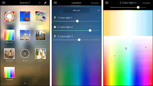 Philips hue: Farbe wählen