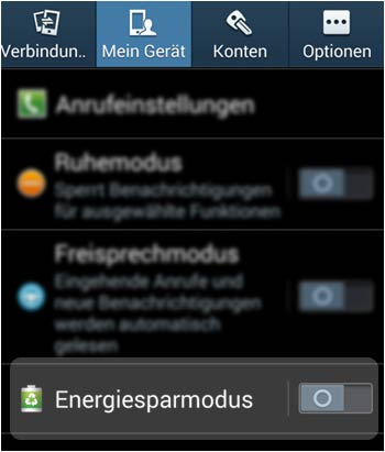 Energiesparmodus