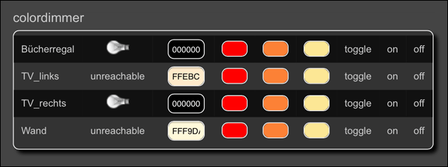 Philips hue Lampen in FHEM