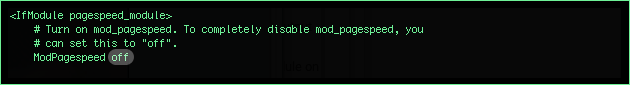 Modpagespeed off: Modul deaktivieren