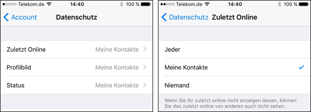 WhatsApp Datenschutz: Wer darf was sehen?