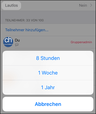 Whatsapp Gruppe stumm schalten