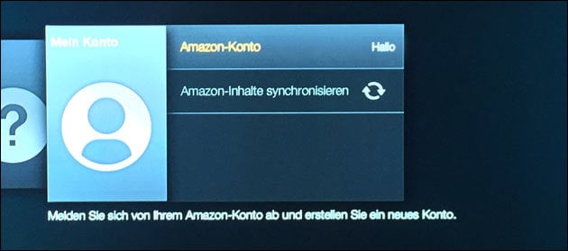 Amazon Konto synchronisieren