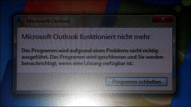 Lösung: Microsoft Outlook funktioniert nicht mehr!