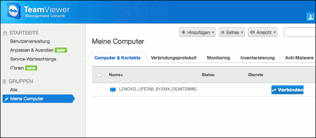 Android fernsteuern mit TeamViewer