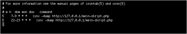 crontab: PHP als Cronjob starten!