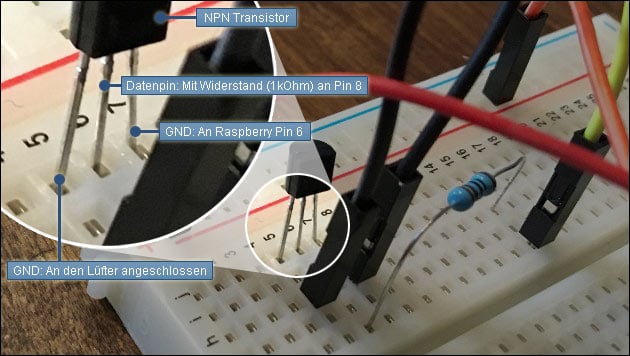 Lüfter mit Transistor steuern