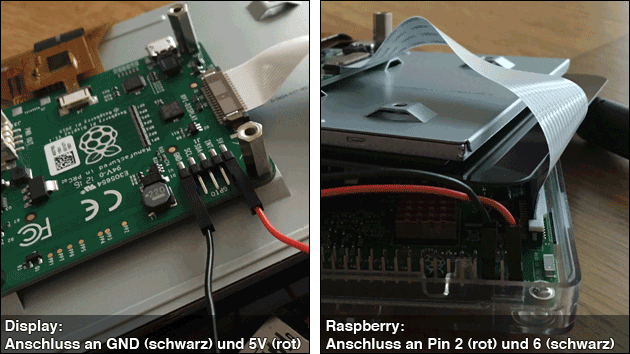 Raspberry Pi Display anschliessen