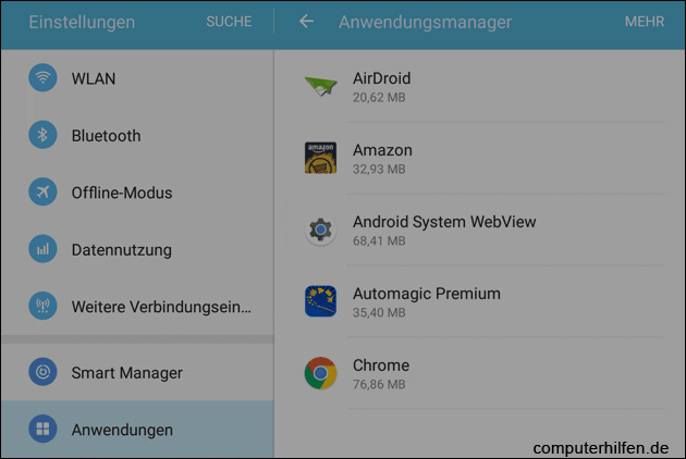 Android Display-Overlay abschalten