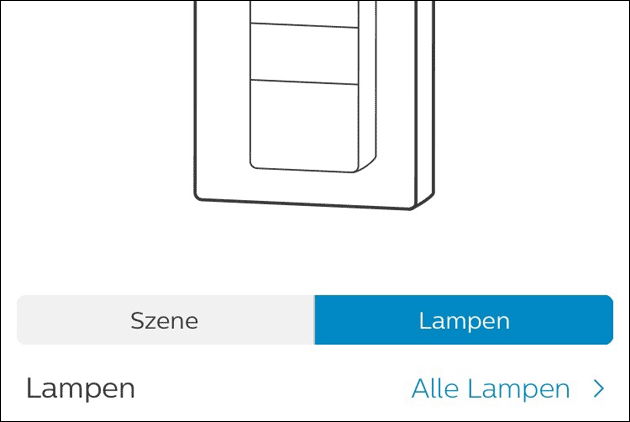 hue: Wireless Dimmimg Switch Einstellungen