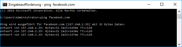 Ping: Server-IP-Adresse herausfinden