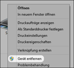 Drucker löschen und neu installieren