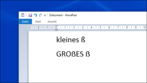 Großbuchstaben ß auf der Tastatur: So schreibt man das große