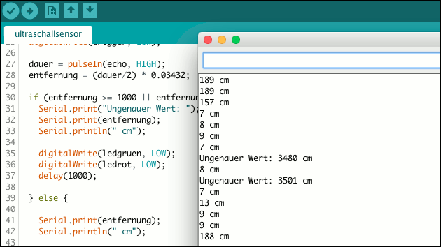 Arduino Entfernung / Abstand messen