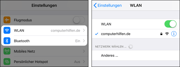 WLAN und Bluetooth abschalten