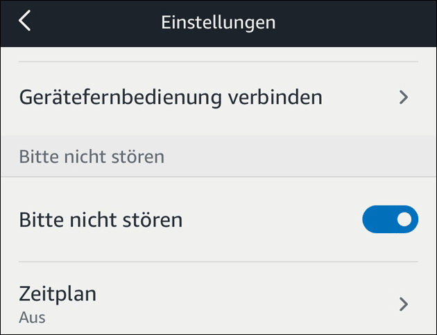 Alexa nicht stören