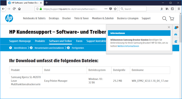 Samsung Treiber Download (Drucker)