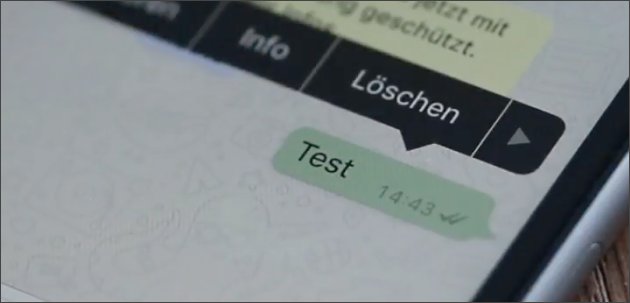 WhatsApp Nachricht löschen