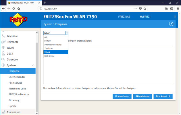 Fritzbox Logbuch