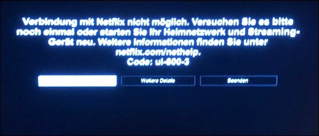 Netflix Error UI-800-3