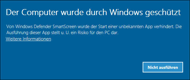 Der Computer wurde durch Windows geschützt