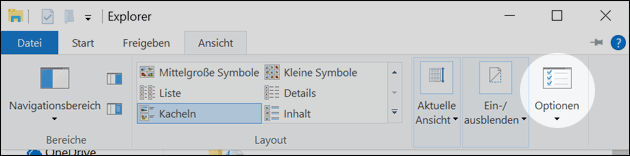Windows Ordneroptionen