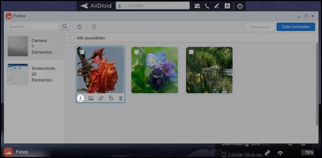 Fotos von Android übertragen