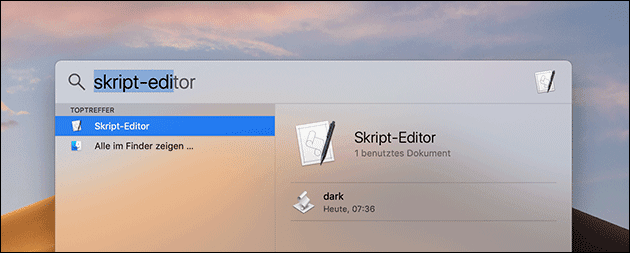 Applescript Skript-Editor