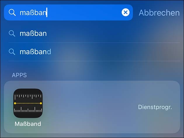 Maßband App iPhone