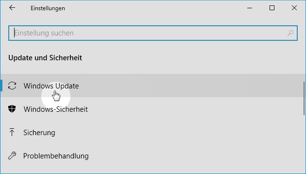 Windows Update Einstellungen