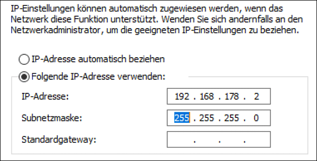 Feste IP Adresse