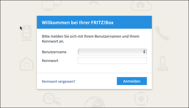 Fritzbox Passwort vergessen