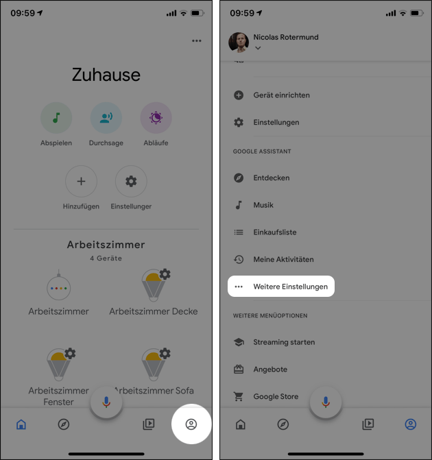 Google Home: HomeMatic Gerät zufügen