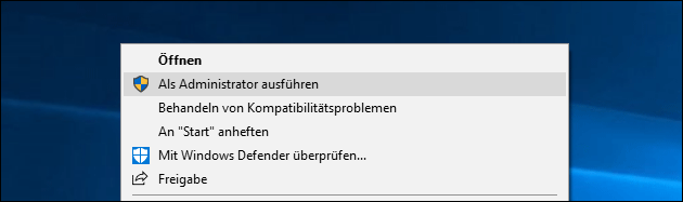 Als Administrator ausführen