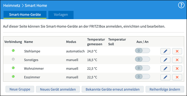 Fritz Deck Smart Home