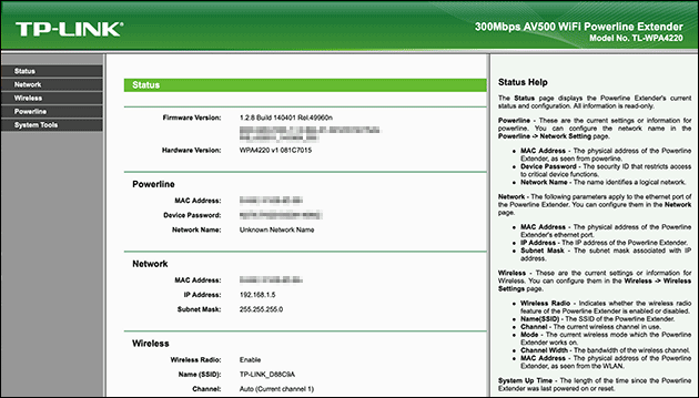 TP Link PLC Einstellungen