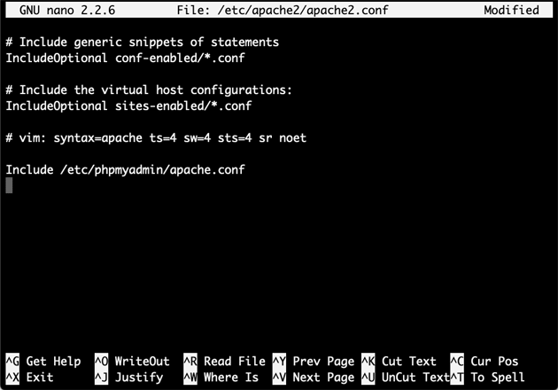 PHPMyAdmin: Apache.conf