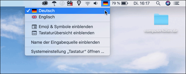 Mac Tastatur umstellen