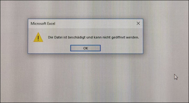 Excel: Die Datei ist beschädigt