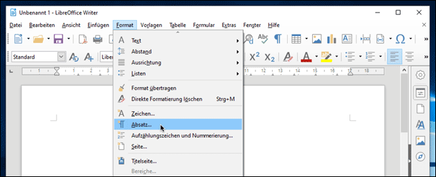 OpenOffice Zeilenabstand