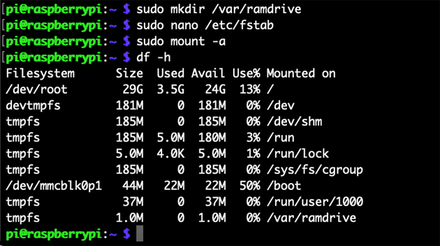 Raspberry Pi RAM-Disk