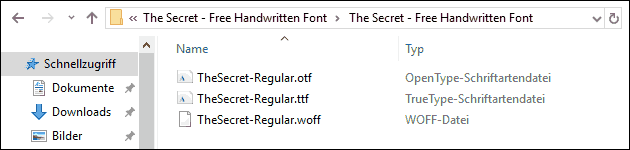 Schrift installieren unter Windows