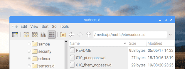 Raspbian Desktop Folder