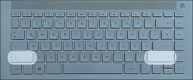 Umschalt Taste Am Laptop Hier Ist Die Taste Am Notebook 