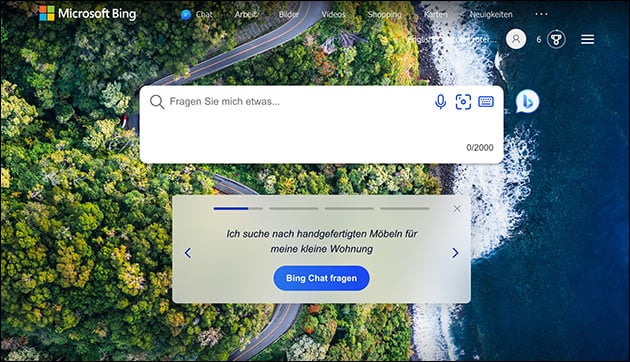 Bing Suche und Bing Chat