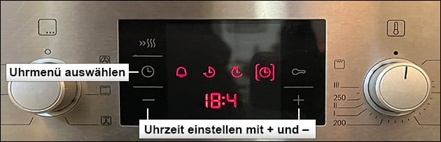 Bosch, Siemens, Neff: Uhr am Herd stellen