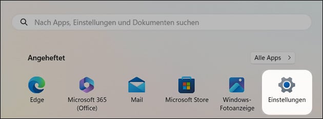 Windos 11 Einstellungen