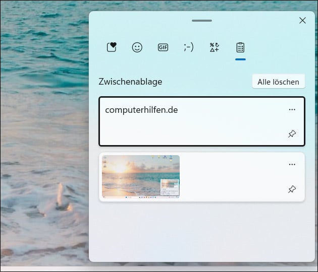 Windows 11 Zwischenablage