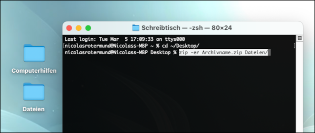 Mac: ZIP mit Passwort schützen