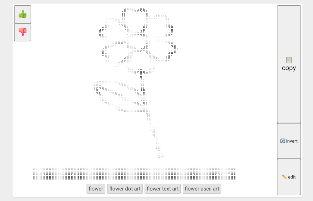 Blume aus Ascii Zeichen